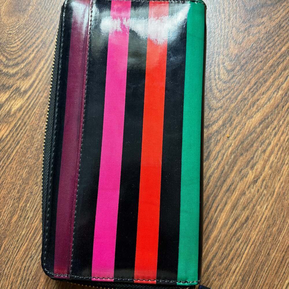 Kate Spade New York Staci Multi Striped Large Zip Wallet - Picture 4 of 4